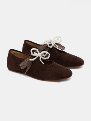Obrázek produktu Answear.LAB baleríny semišové Answear Lab hnědá