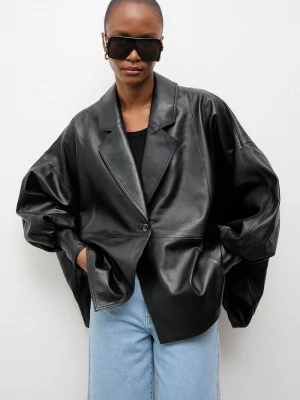 Obrázek produktu Answear.LAB Dámská oversized kožená bunda BALO Answear Lab černá