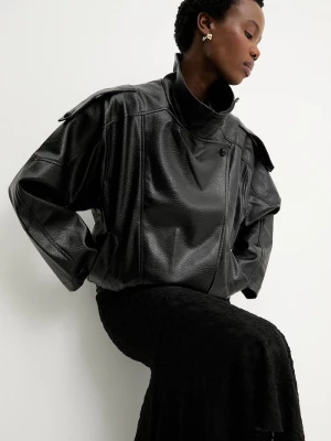 Obrázek produktu Answear.LAB oversized bunda dámská z imitace kůže Answear Lab černá
