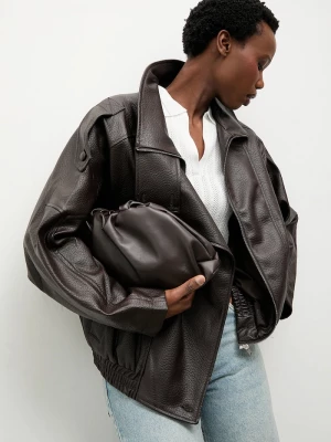 Obrázek produktu Answear.LAB oversized bunda dámská z imitace kůže Answear Lab hnědá