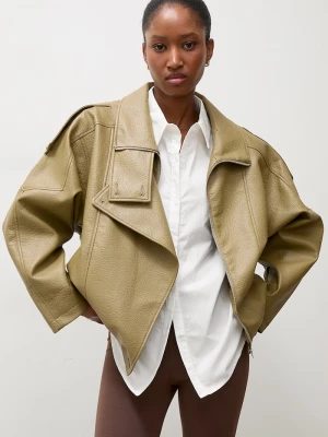 Obrázek produktu Answear.LAB oversized bunda dámská z imitace kůže Answear Lab zelená