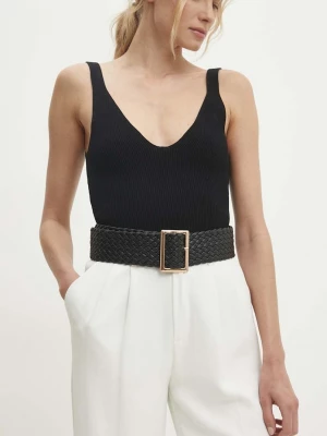 Obrázek produktu Answear.LAB pletený pásek dámský z imitace kůže Answear Lab černá