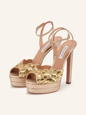 Obrázek produktu Aquazzura Sandály Na Platformě Ce Soir S Ozdobnými Kamínky zlatá