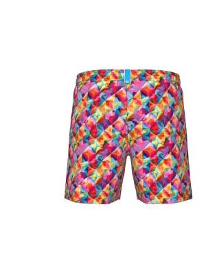 Obrázek produktu ARENA Plavecké šortky 'WATER PRINTS BEACH BOXER AO' námořnická modř / aqua modrá / žlutá / pink