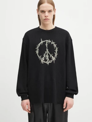 Obrázek produktu Aries Bavlněná mikina Peace Press Gothic Waffle LS Tee černá
