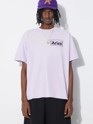 Obrázek produktu Aries Bavlněné tričko Aries Sunbleached Temple SS Tee fialová
