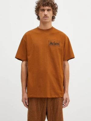 Obrázek produktu Aries Bavlněné tričko Temple SS Tee hnědá