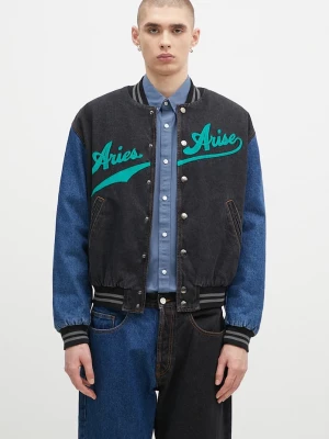 Obrázek produktu Aries Džínová bomber bunda Aries Varsity Denim Jacket černá
