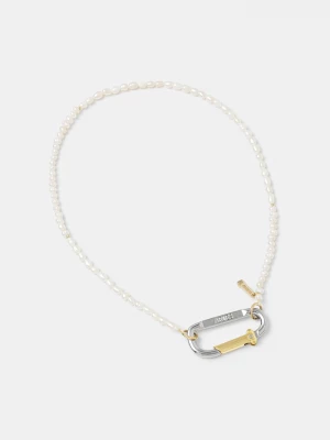 Obrázek produktu Aries Náhrdelník Aries Mini Carabiner Pearl Necklace béžová