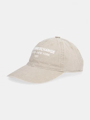 Obrázek produktu Armani Exchange baseballová čepice pánská bavlněná béžová