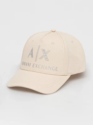 Obrázek produktu Armani Exchange Bavlněná baseballová čepice Armani Exchange béžová