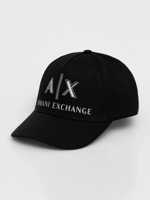 Obrázek produktu Armani Exchange Bavlněná baseballová čepice černá