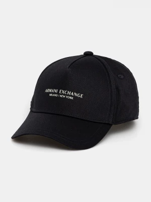 Obrázek produktu Armani Exchange Bavlněná baseballová čepice černá