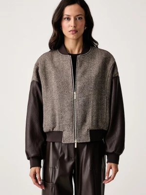Obrázek produktu Armani Exchange bomber dámská s vlnou hnědá