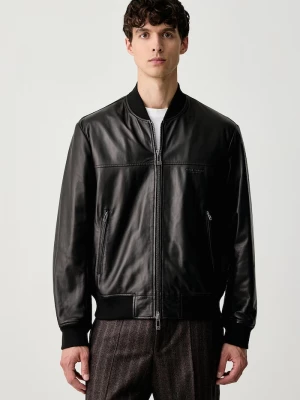 Obrázek produktu Armani Exchange bomber pánský kožený černá