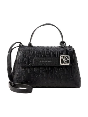 Obrázek produktu ARMANI EXCHANGE Kabelka 'LIZ PEBBLE' černá / stříbrná