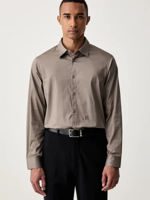 Obrázek produktu Armani Exchange košile pánská bavlněná elastanem hnědá