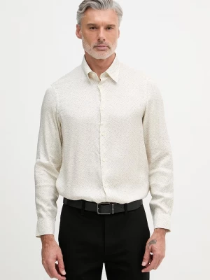 Obrázek produktu Armani Exchange košile pánská z viskózy béžová