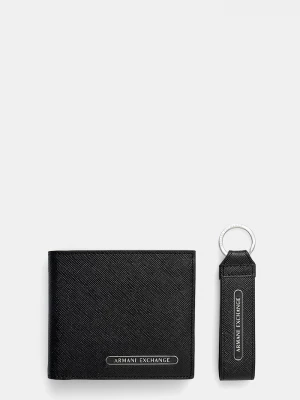 Obrázek produktu Armani Exchange Kožená peněženka + klíčenka černá