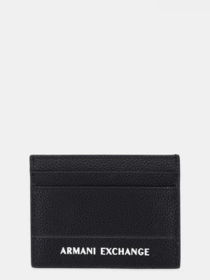 Obrázek produktu Armani Exchange Kožené pouzdro na karty Armani Exchange černá