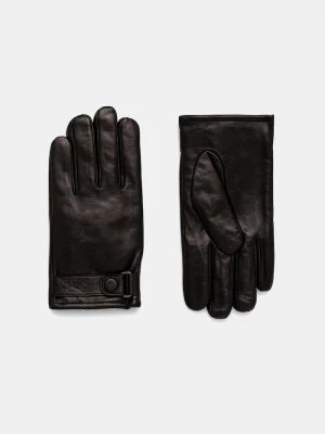 Obrázek produktu Armani Exchange Kožené rukavice Armani Exchange černá