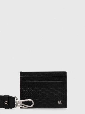Obrázek produktu Armani Exchange Kožený držák na karty a klíčenka Armani Exchange černá