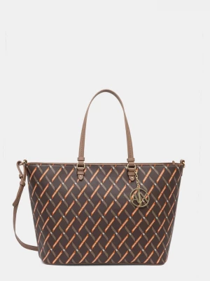 Obrázek produktu Armani Exchange nákupní taška dámská z imitace kůže hnědá
