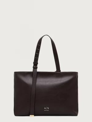 Obrázek produktu Armani Exchange nákupní taška dámská z imitace kůže hnědá