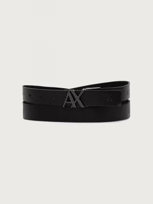 Obrázek produktu Armani Exchange oboustranný pásek pánský kožený černá