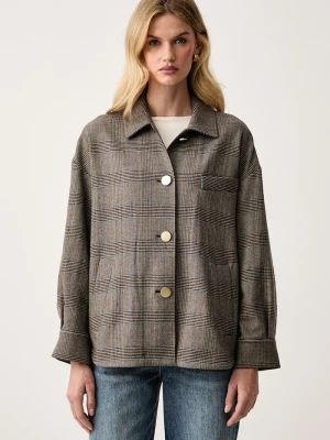 Obrázek produktu Armani Exchange oversized bunda dámská s vlnou hnědá