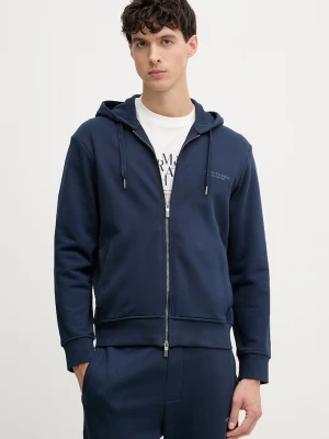 Obrázek produktu Armani Exchange rozepínací mikina kapucí pánská bavlněná námořnická modř