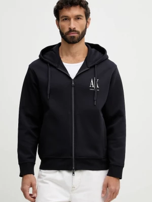 Obrázek produktu Armani Exchange rozepínací mikina s kapucí pánská s bavlnou námořnická modř