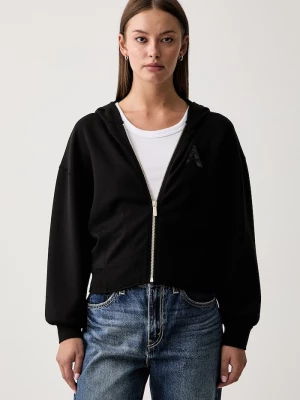 Obrázek produktu Armani Exchange rozepínací mikina s kapucí dámská s viskózou černá