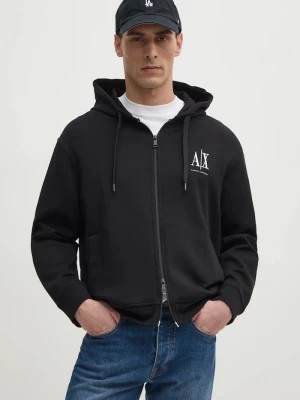 Obrázek produktu Armani Exchange rozepínací mikina s kapucí pánská s bavlnou černá