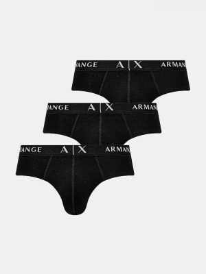 Obrázek produktu Armani Exchange slipy pánské bavlněné s elastanem 3-pack černá