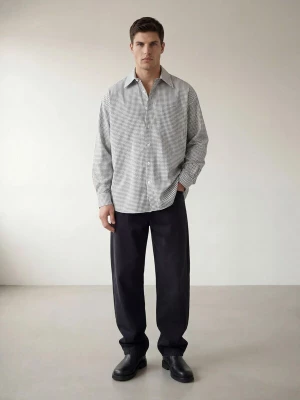 Obrázek produktu ARMIE Košile 'The Carl White Check Loose Shirt' bílá