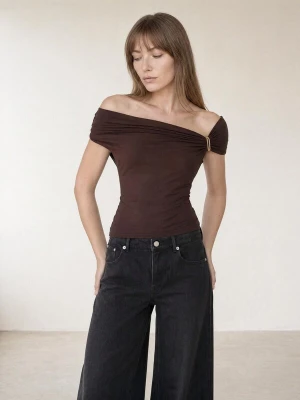 Obrázek produktu ARMIE Top 'The Julia Broche Slim-Fit Top' hnědá