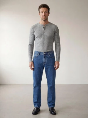 Obrázek produktu ARMIE Tričko 'The Peter Slim-Fit Henley Ribbed Shirt' světle šedá
