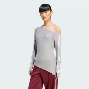 Obrázek produktu ASYMETRICKÝ TOP NA JEDNO RAMENO Adidas Medium Grey Heather