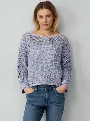 Obrázek produktu Ažurový pletený svetr oversize s netopýřími rukávy s.Oliver modrá