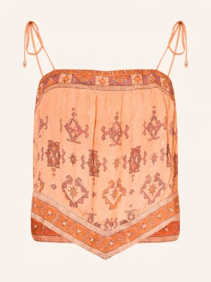 Obrázek produktu Ba&Sh Cropped Top Zeli S Třpytivou Přízí lososová / tmavě červená / tmavě oranžová