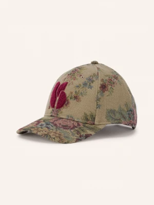 Obrázek produktu Ba&Sh Žakárová Čepice Hanny khaki / fuchsiová / zelená
