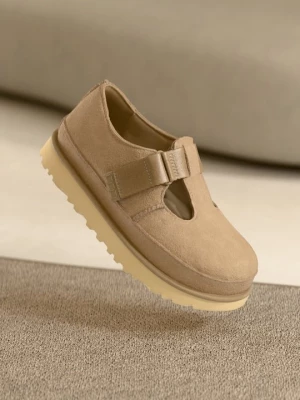 Obrázek produktu Baleríny s páskem UGG písková