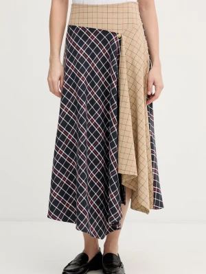 Obrázek produktu Barbour asymetrická sukně bavlněná Dalbury béžová