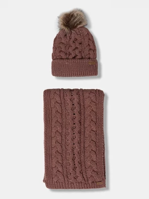 Obrázek produktu Barbour Čepice a šála Barbour růžová