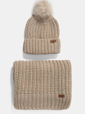 Obrázek produktu Barbour čepice a šála dámská béžová