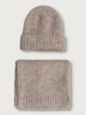 Obrázek produktu Barbour čepice a šála dámská s příměsí vlny růžová