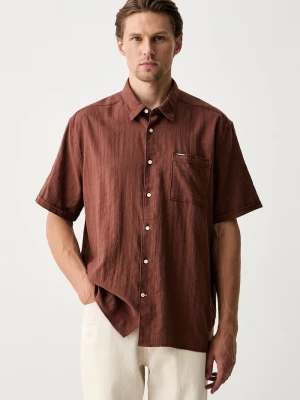 Obrázek produktu Barbour košile pánská bavlněná s elastanem Kingswood hnědá