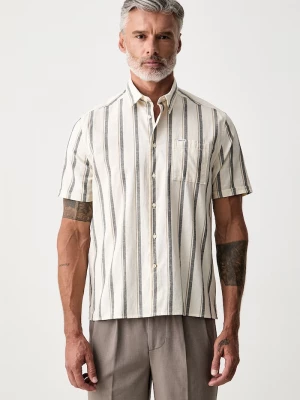 Obrázek produktu Barbour košile pánská příměsí lnu Barkend béžová