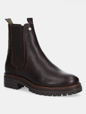 Obrázek produktu Barbour Kožené kotníkové boty Barbour Evie hnědá